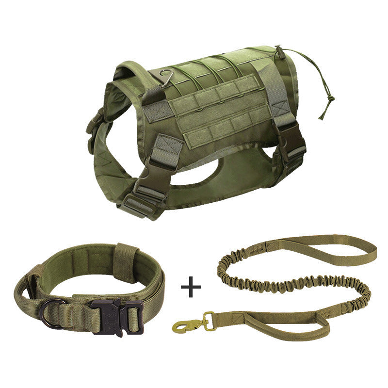 Kit táctico verde oliva – arnés collar correa